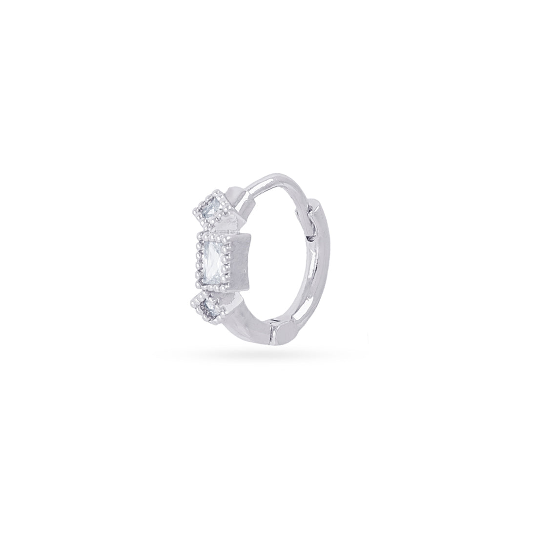 Pendientes aro triple circonitas Dorado Anartxy