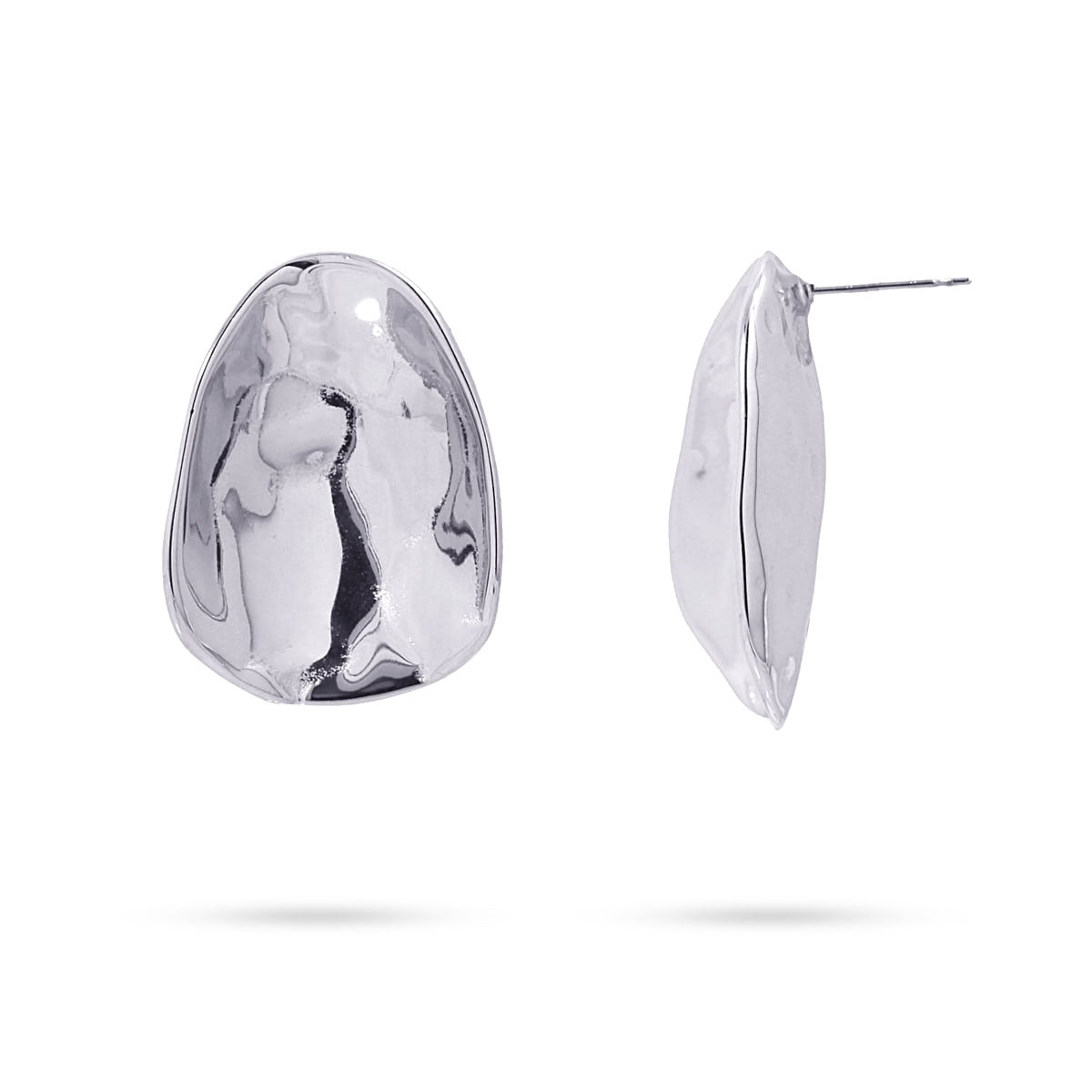 Pendientes Waves Seaglass Plateado Anartxy