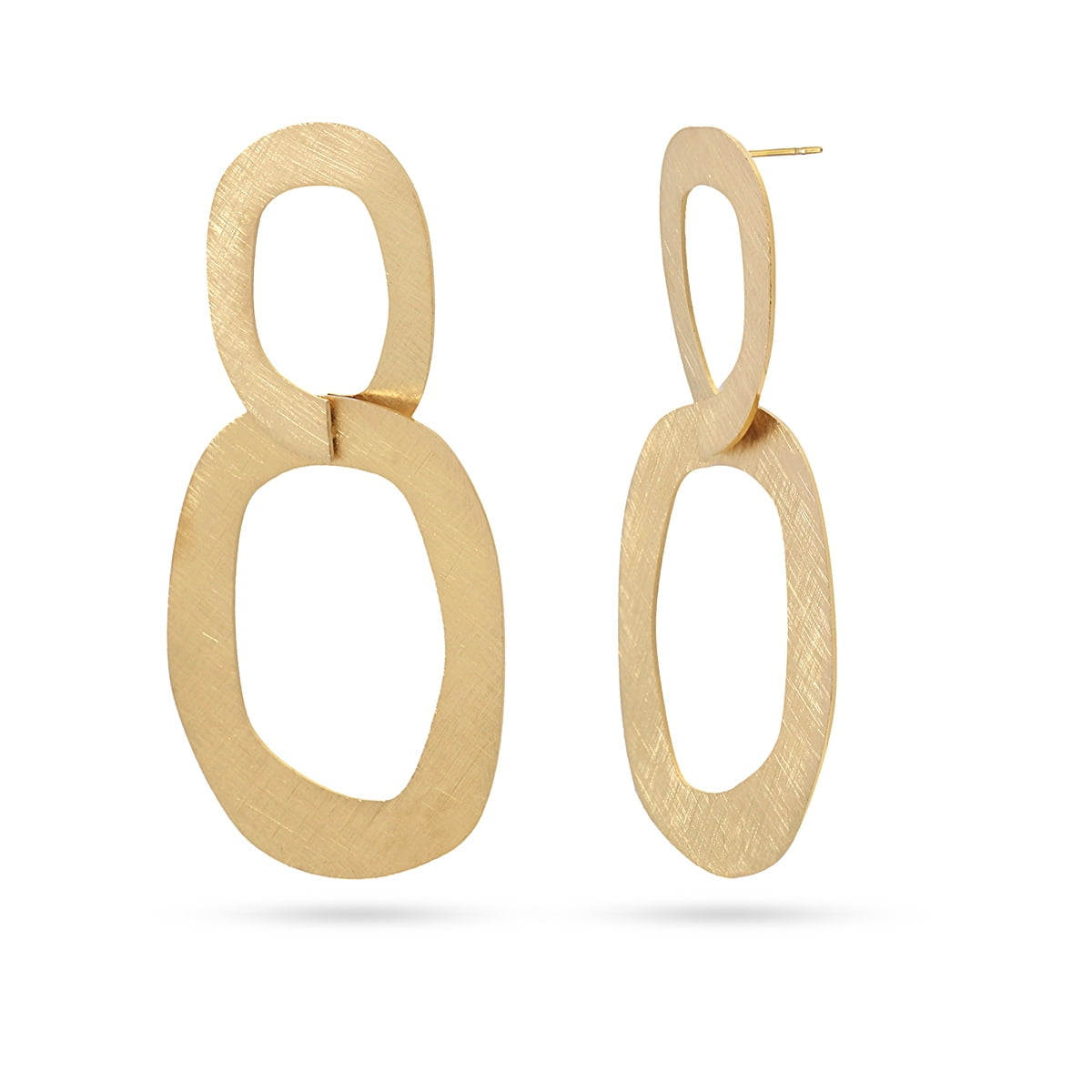 Pendientes Matt Gleamless Dorado Anartxy