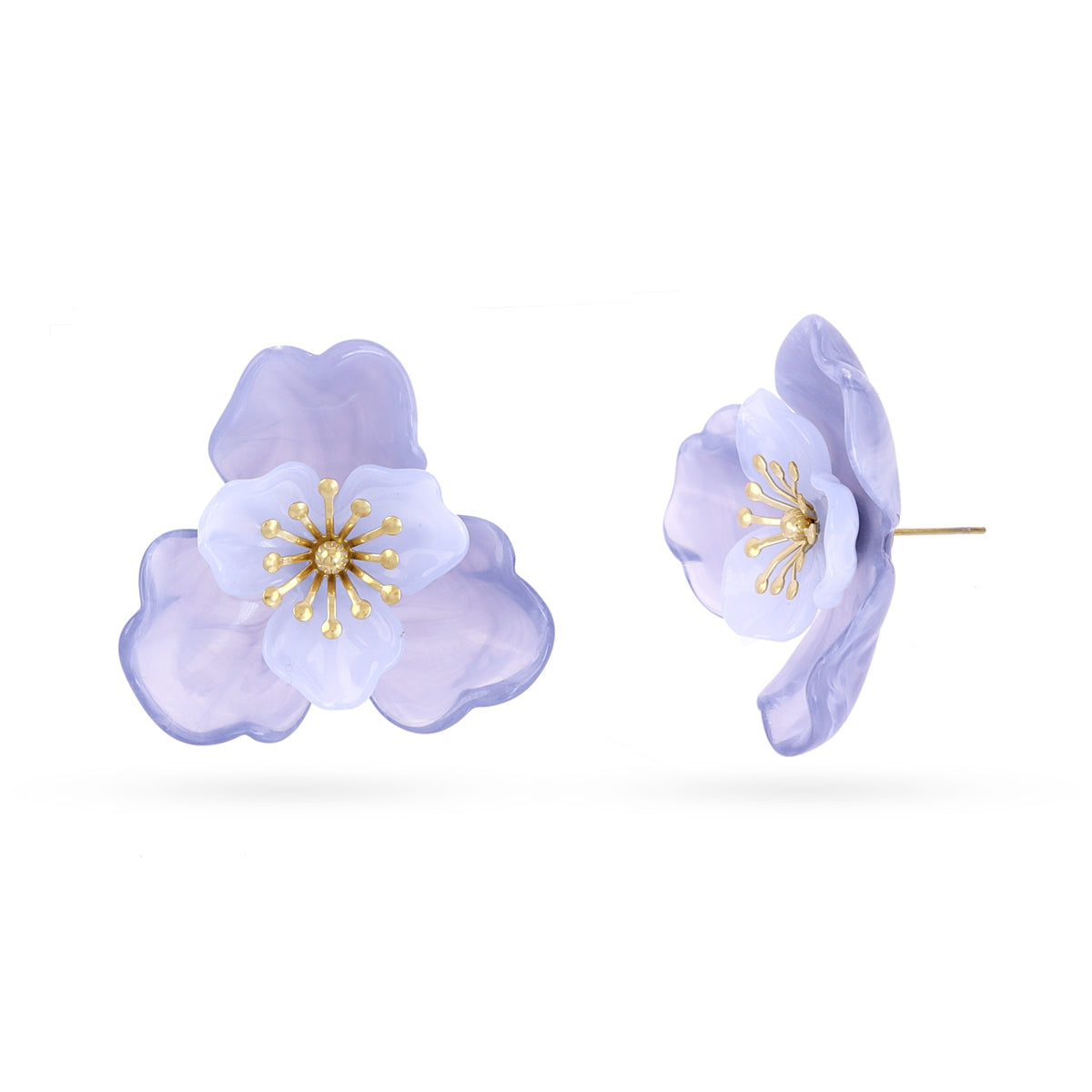 Pendientes Bloom Fiora Morado Anartxy