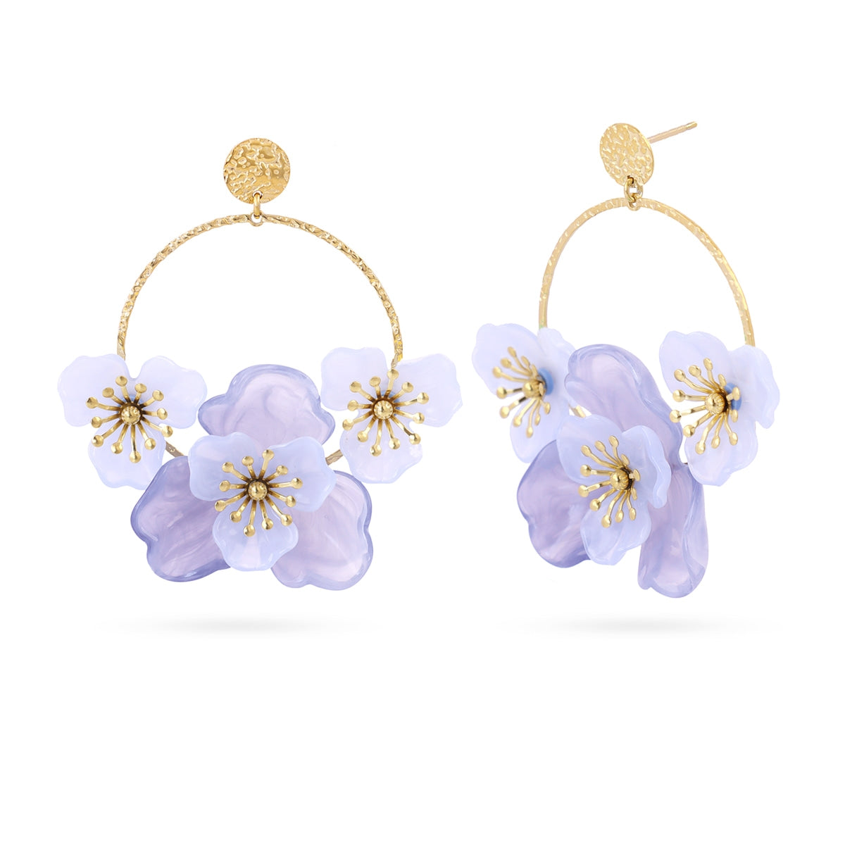 Pendientes Bloom Roseth Morado Anartxy