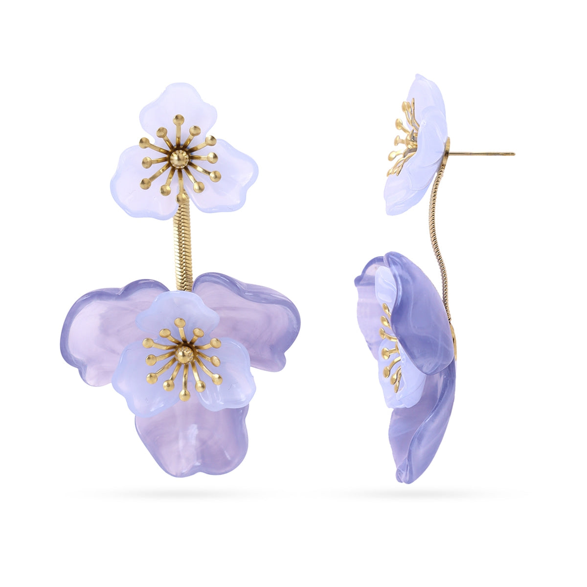 Pendientes Bloom Sylva Morado Anartxy
