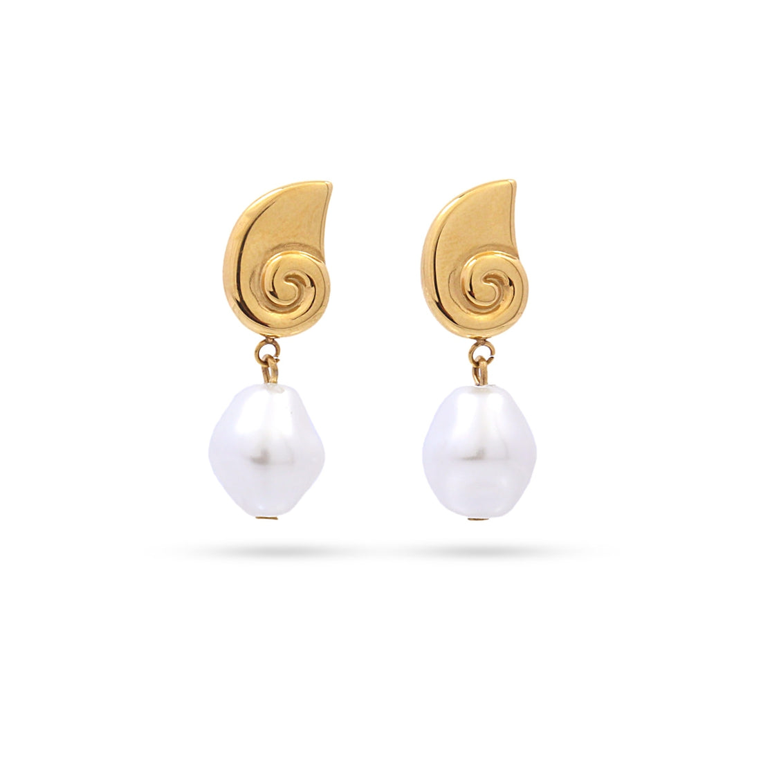 Pendientes Aqua Seashell Dorado Anartxy