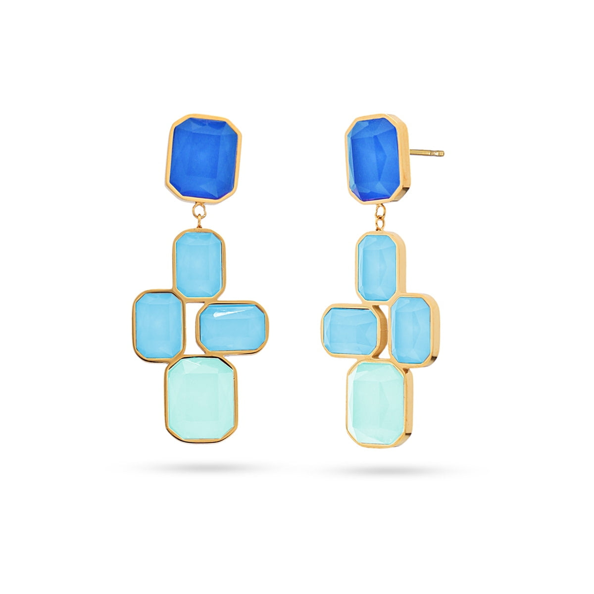 Pendientes Pixels Prisma Azul Anartxy