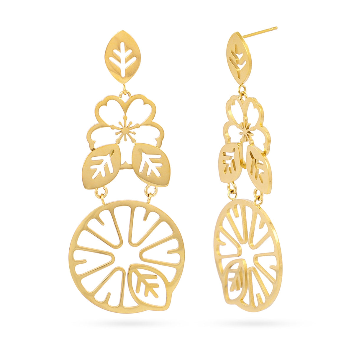 Pendientes Citrus Freshly Dorado Anartxy