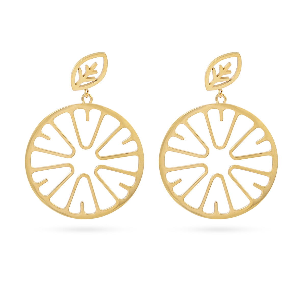 Pendientes Citrus Peel Dorado Anartxy