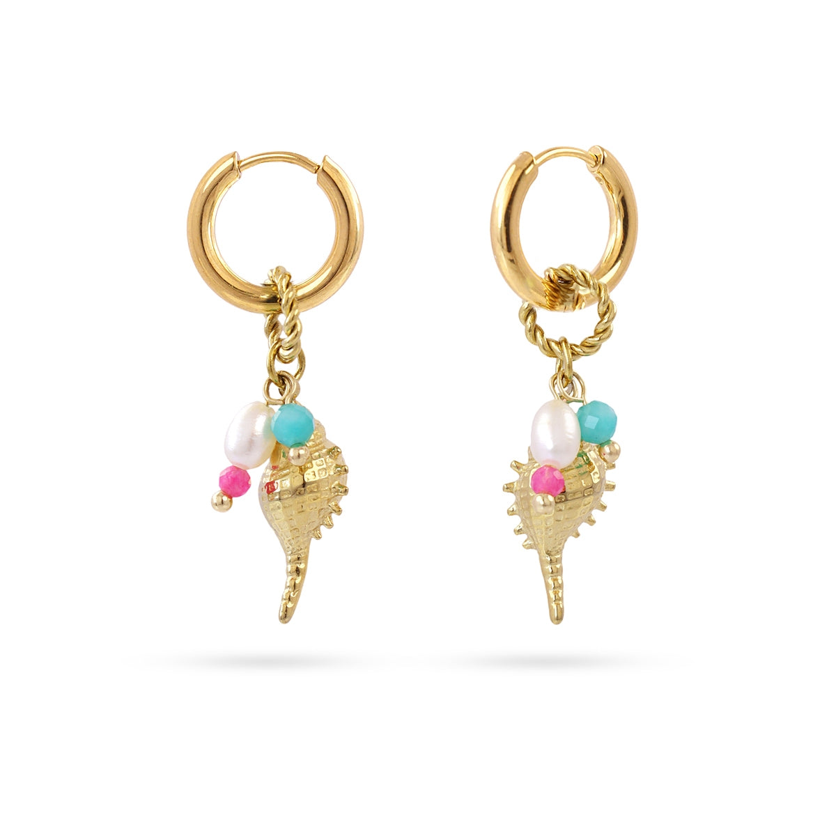 Pendientes Coast Azure Dorado Anartxy