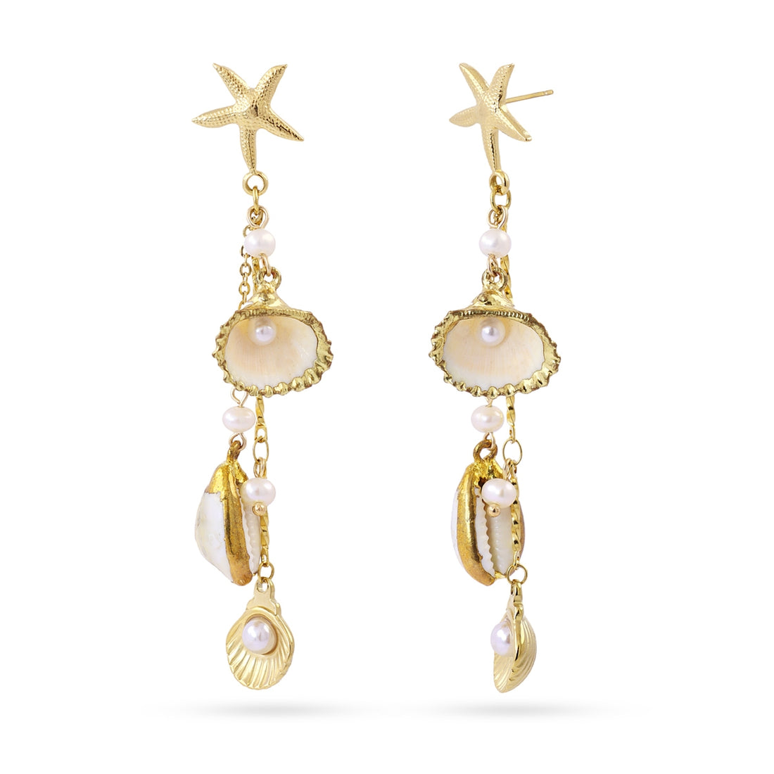 Pendientes Coast Eolia Dorado Anartxy