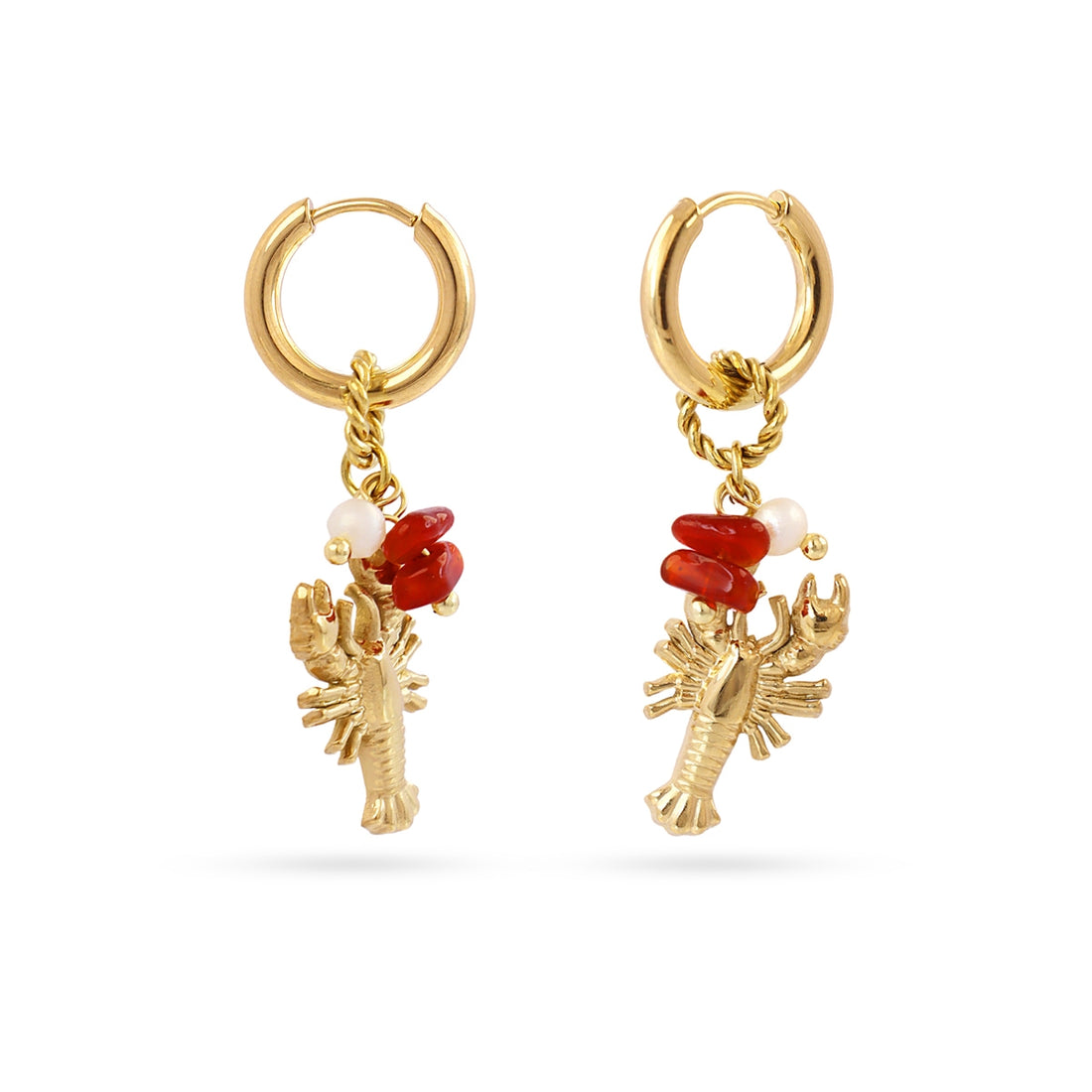 Pendientes Coast Pincer Dorado Anartxy