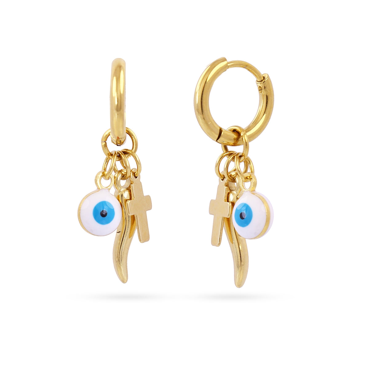 Pendientes Cornicello Fate Dorado Anartxy