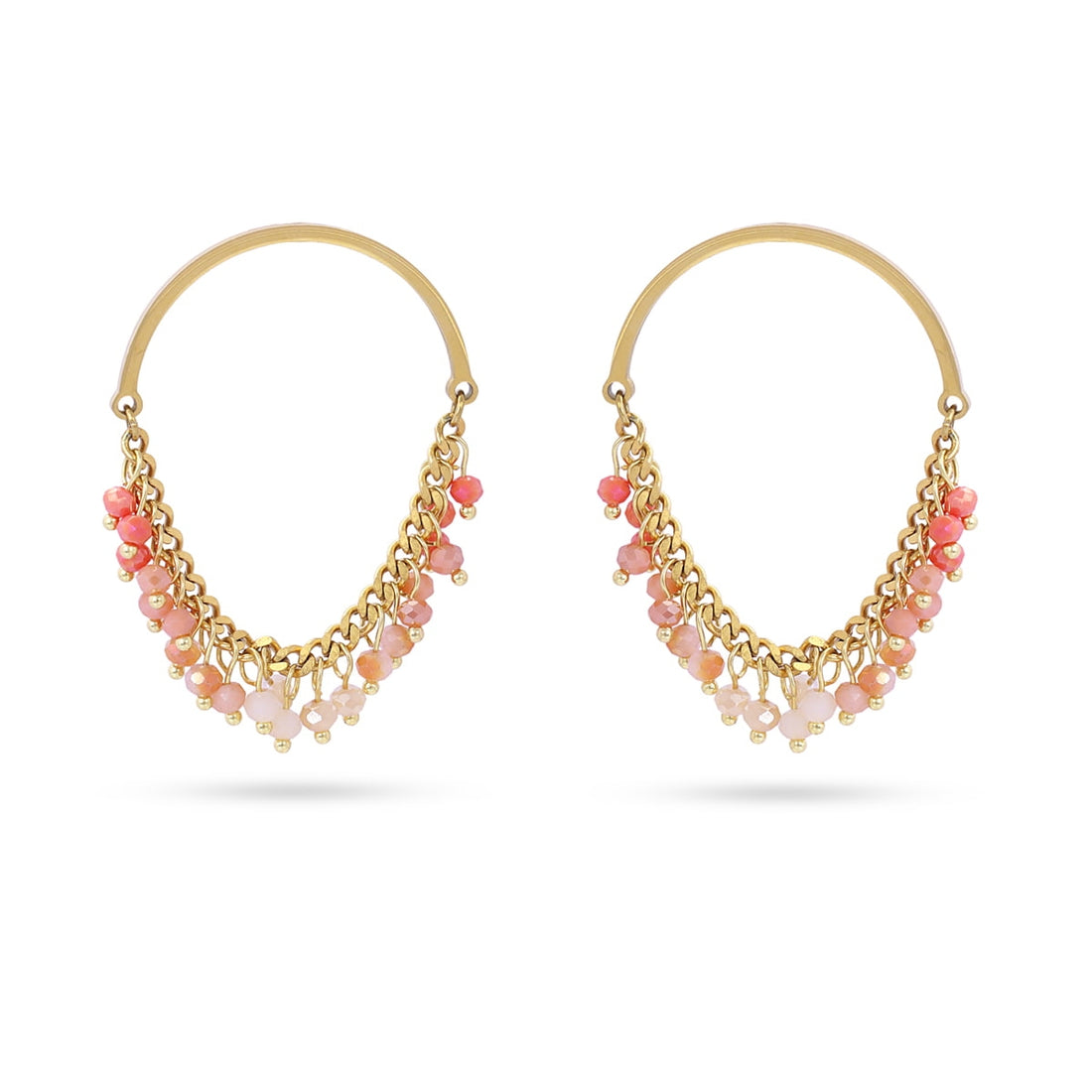 Pendientes Casual Twirl Rosa Anartxy