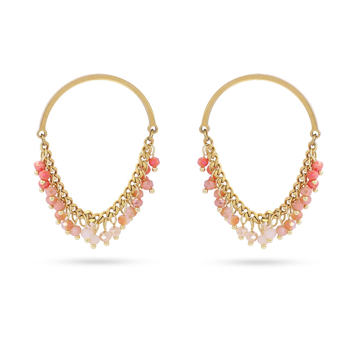 Pendientes Casual Twirl Rosa Anartxy