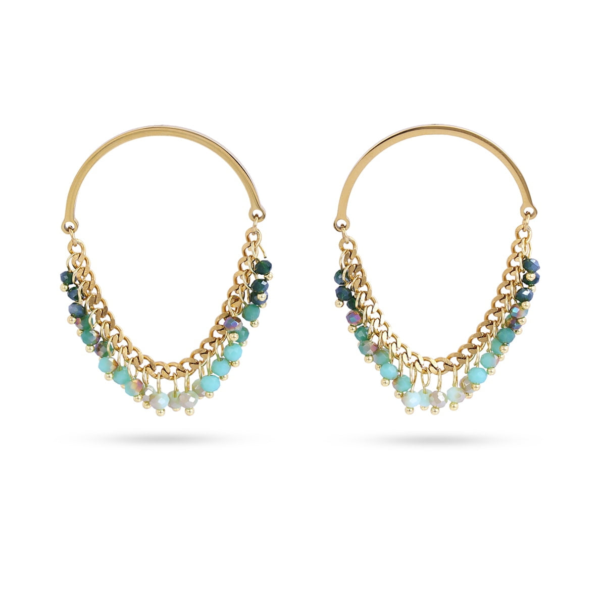 Pendientes Casual Twirl Turquesa Anartxy