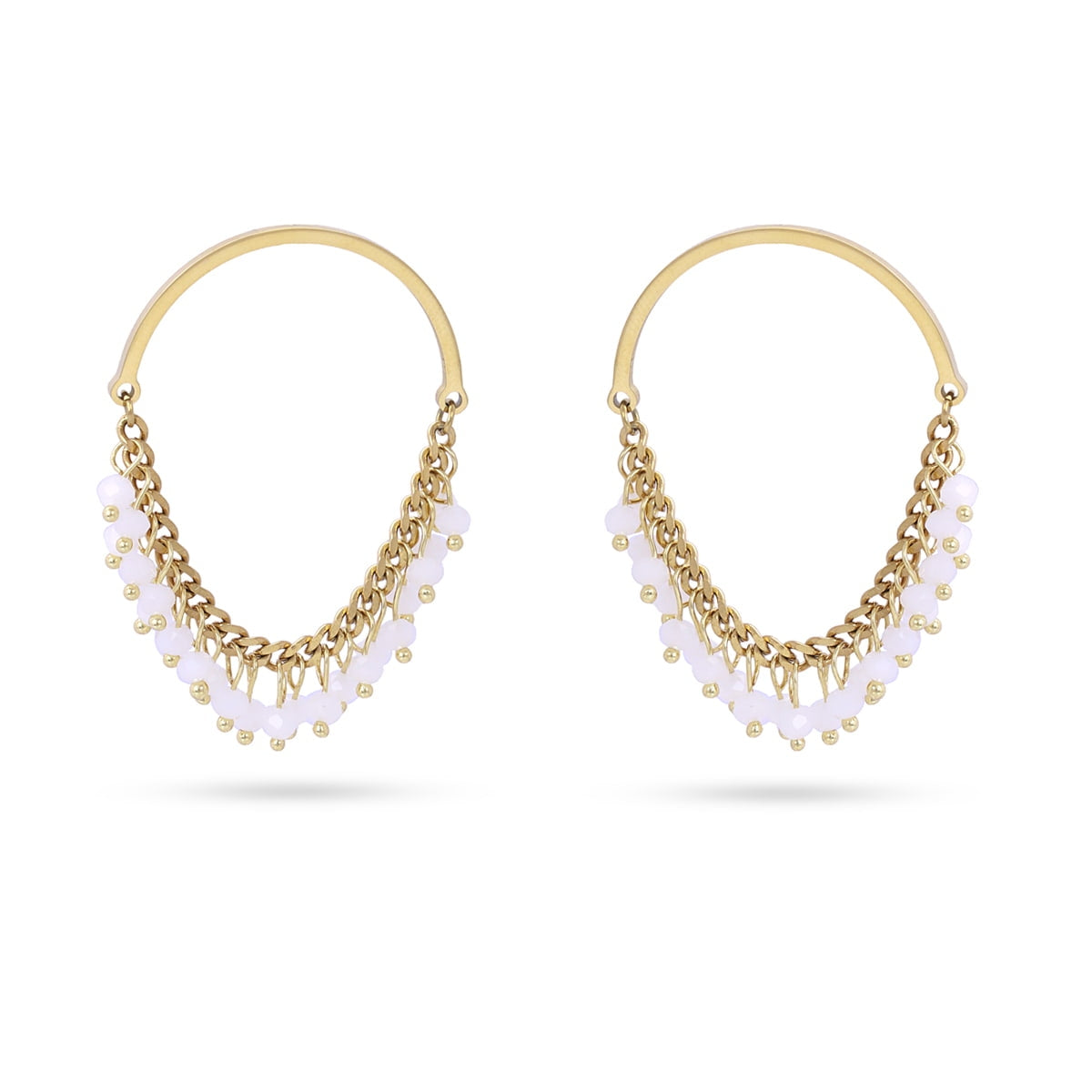 Pendientes Casual Twirl Blanco Anartxy