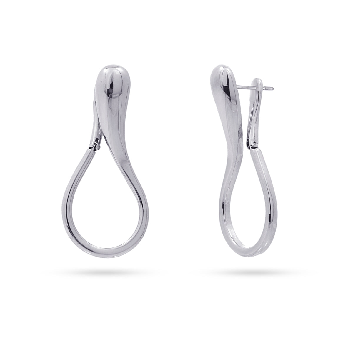 Pendientes Waves Hollow Bubble Plateado Anartxy
