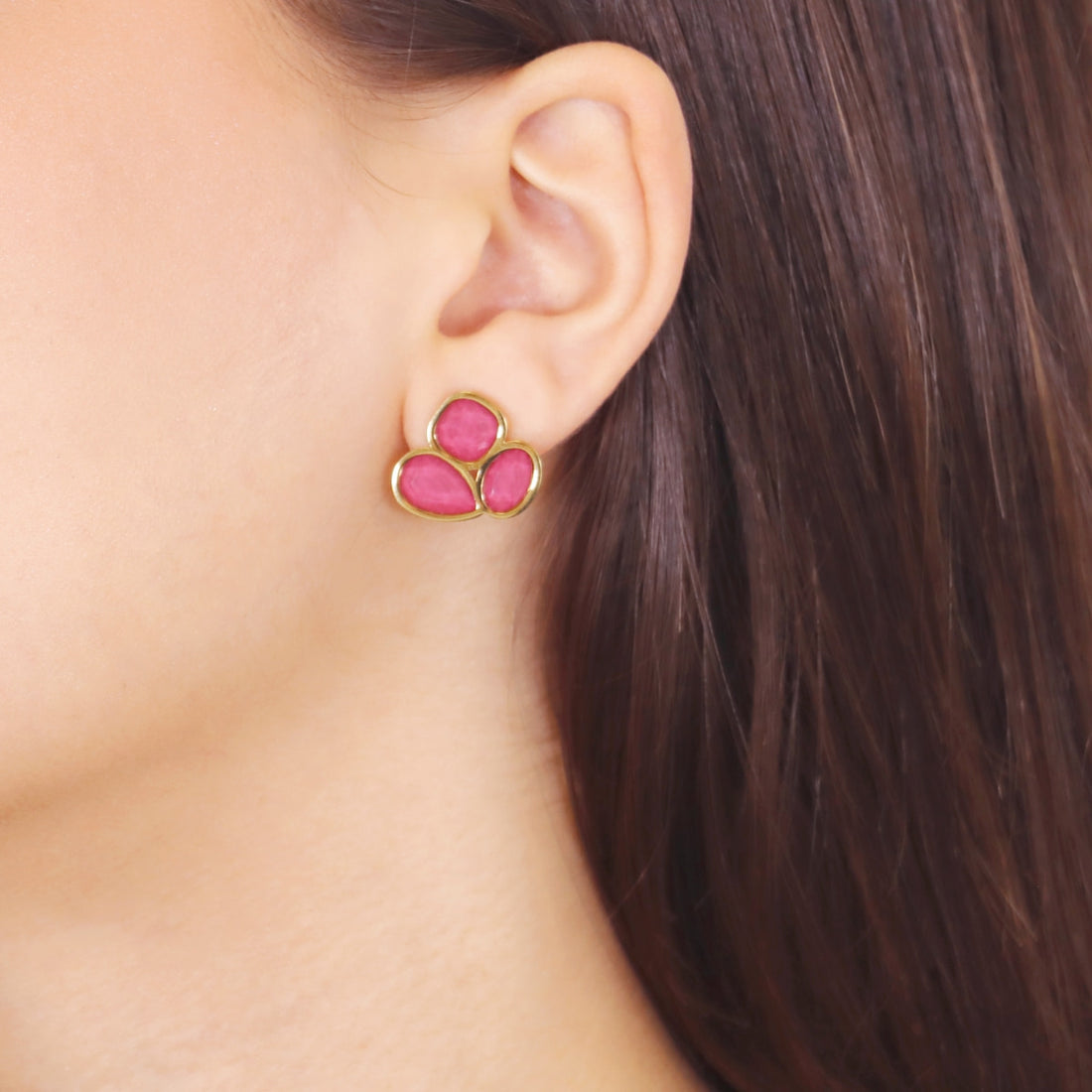 Pendientes Drops Drizzle Rosa Anartxy