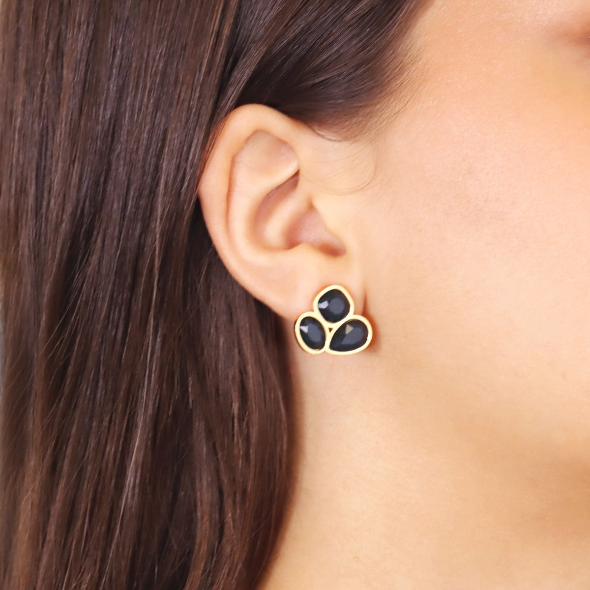 Pendientes Drops Drizzle Negro Anartxy