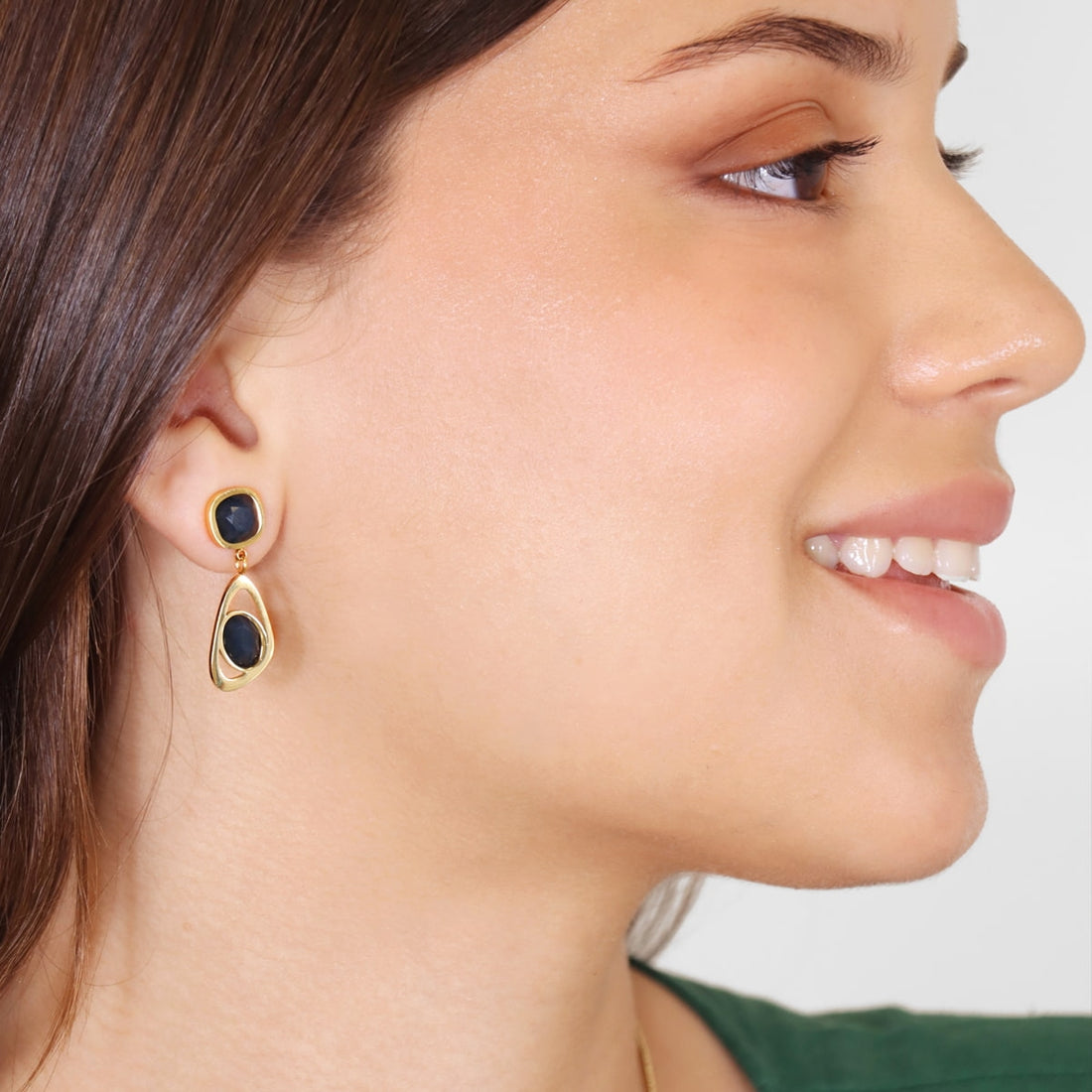 Pendientes Drops Glade Negro Anartxy