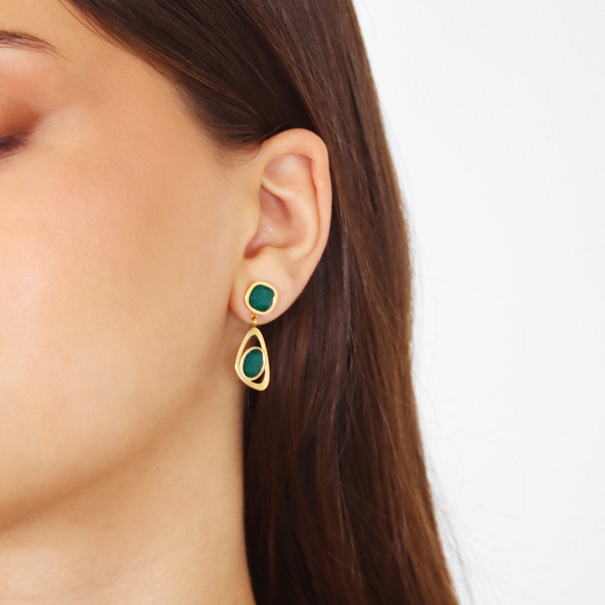 Pendientes Drops Glade Verde Anartxy
