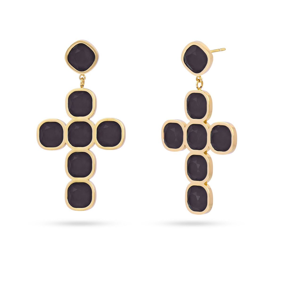 Pendientes Drops Indra Negro Anartxy