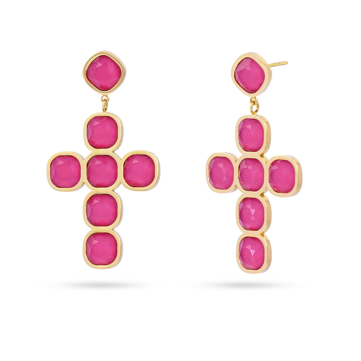 Pendientes Drops Indra Rosa Anartxy
