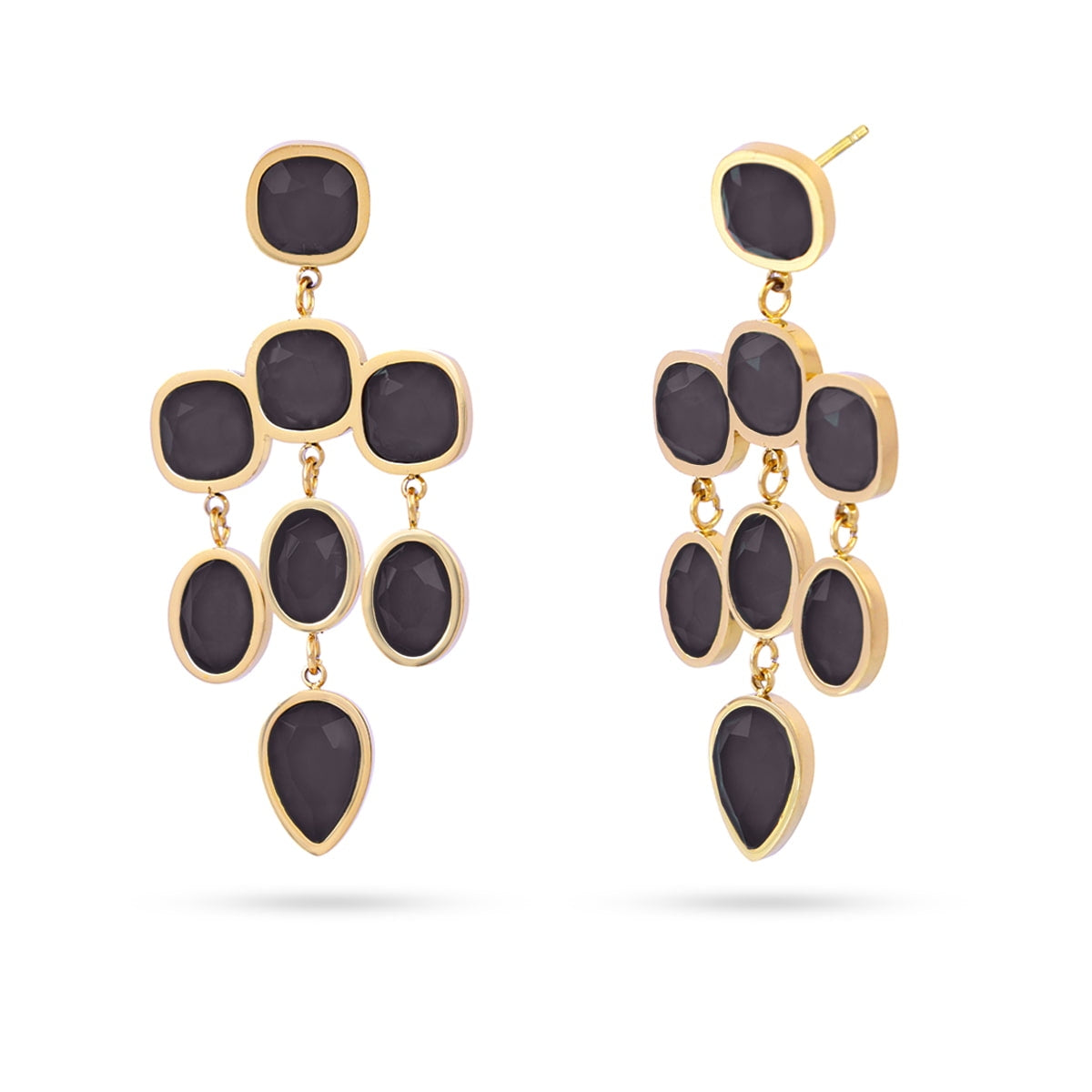 Pendientes Drops Jungle Negro Anartxy