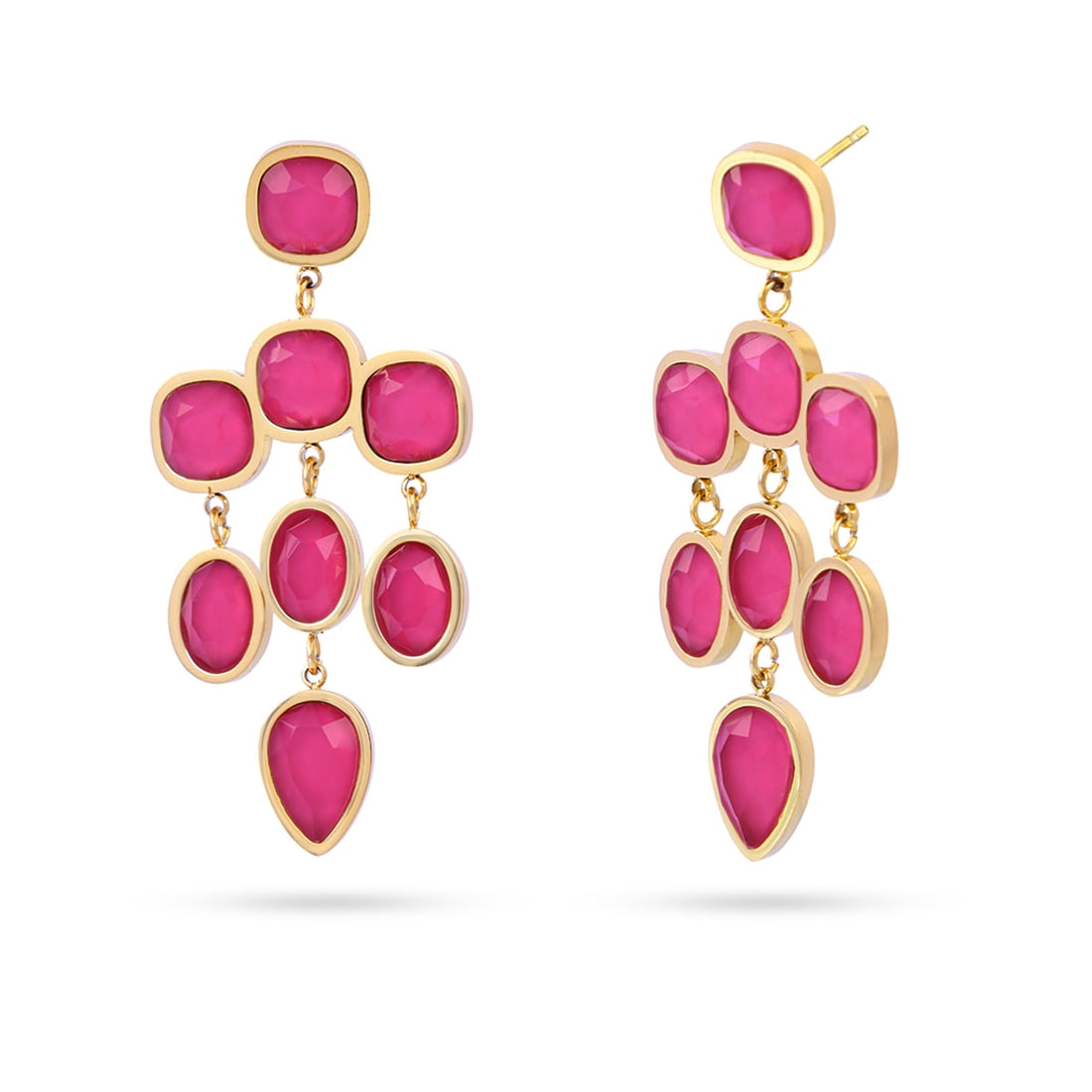 Pendientes Drops Jungle Rosa Anartxy