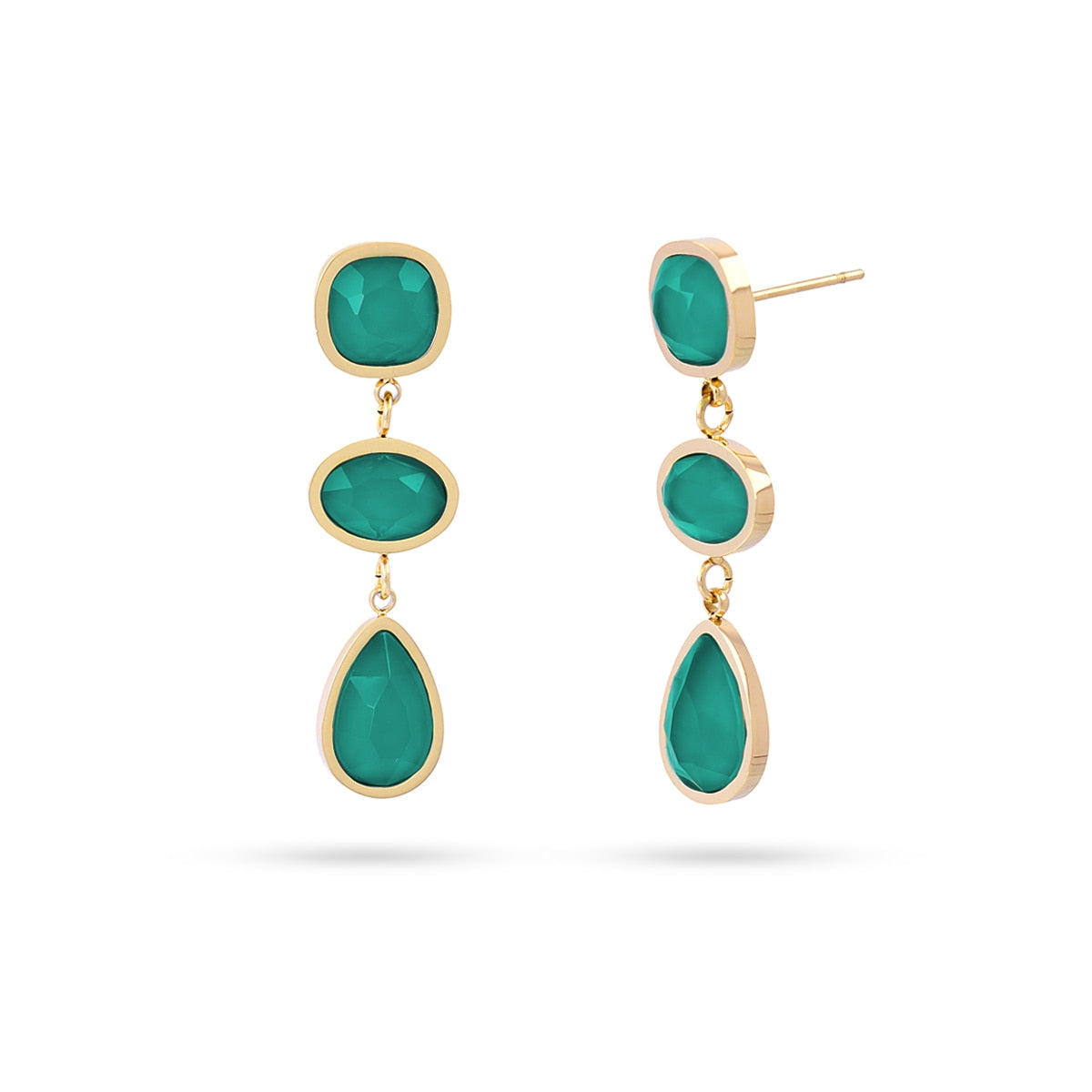 Pendientes Drops Petal Verde Anartxy
