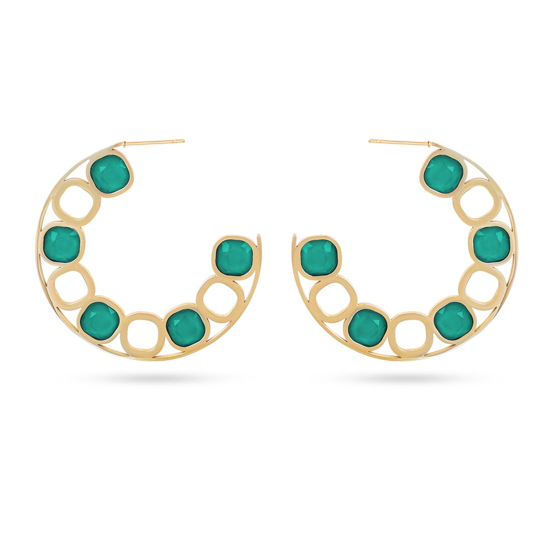 Pendientes Drops Zinnia Verde Anartxy