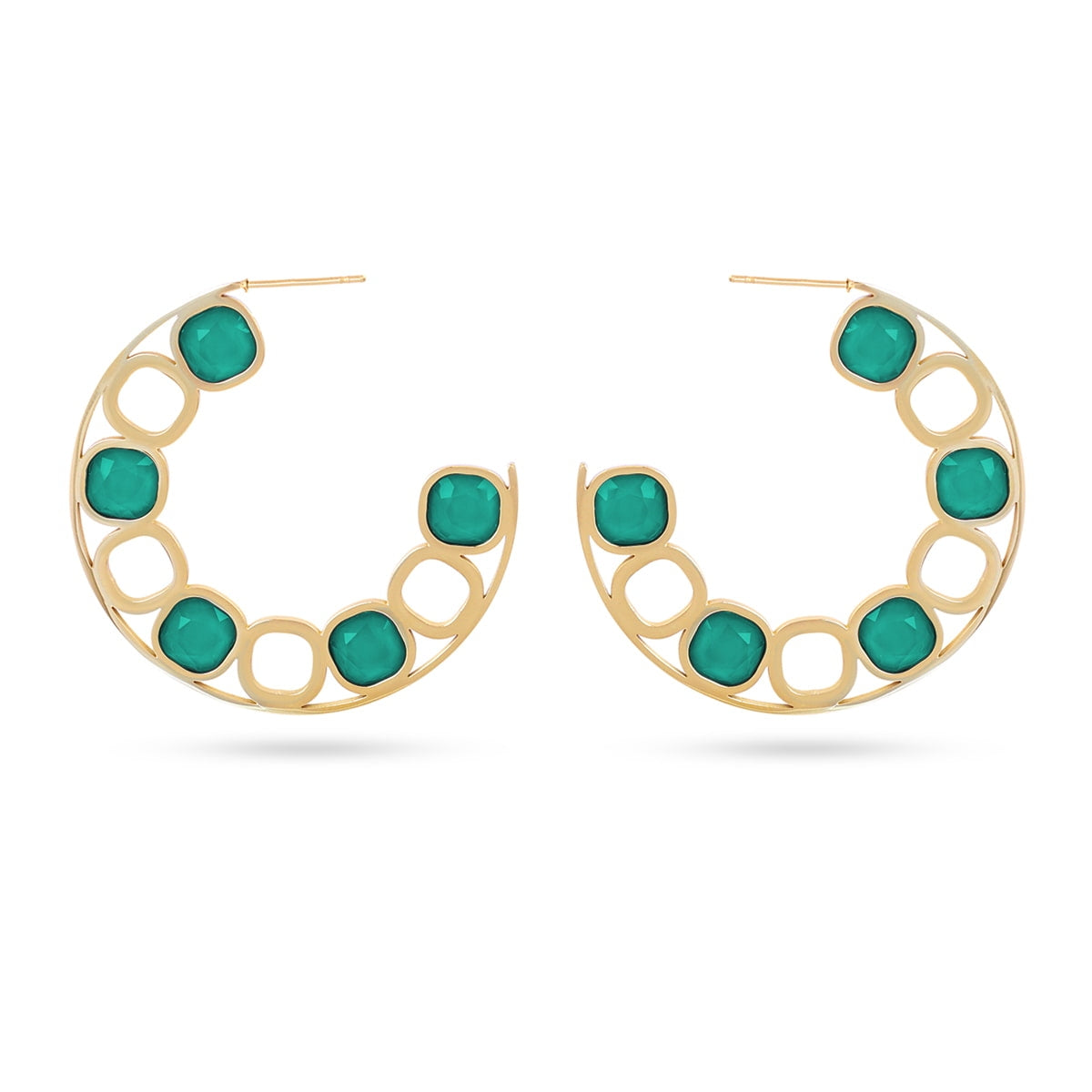 Pendientes Drops Zinnia Verde Anartxy
