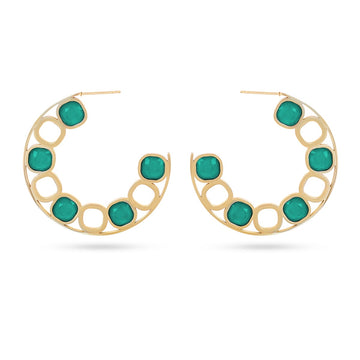Pendientes Drops Zinnia Verde Anartxy