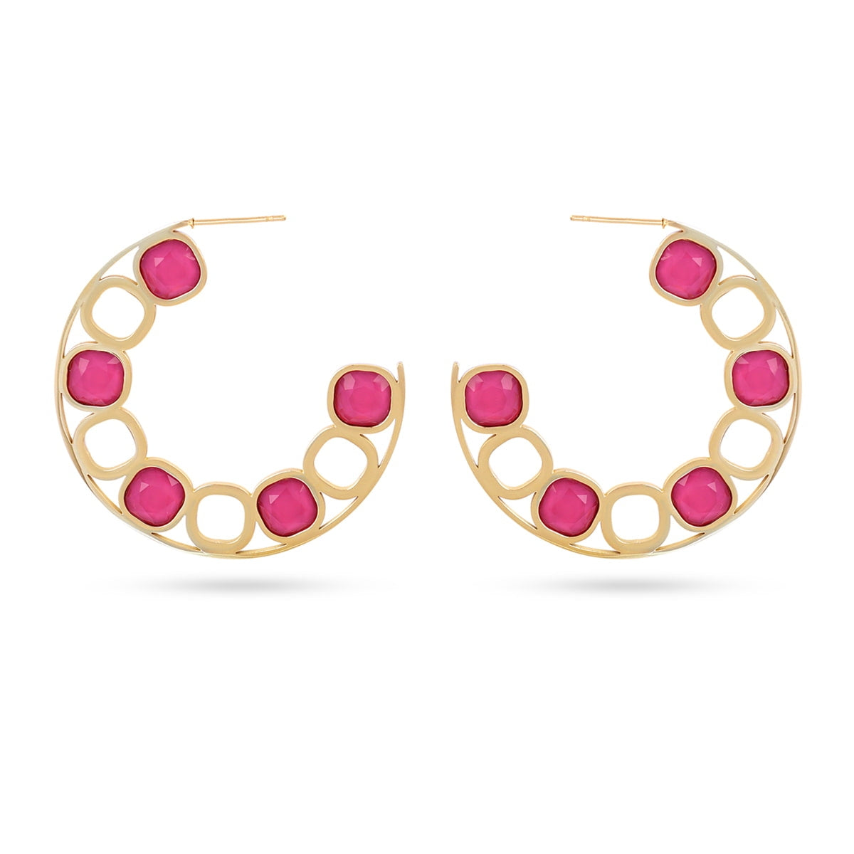 Pendientes Drops Zinnia Rosa Anartxy