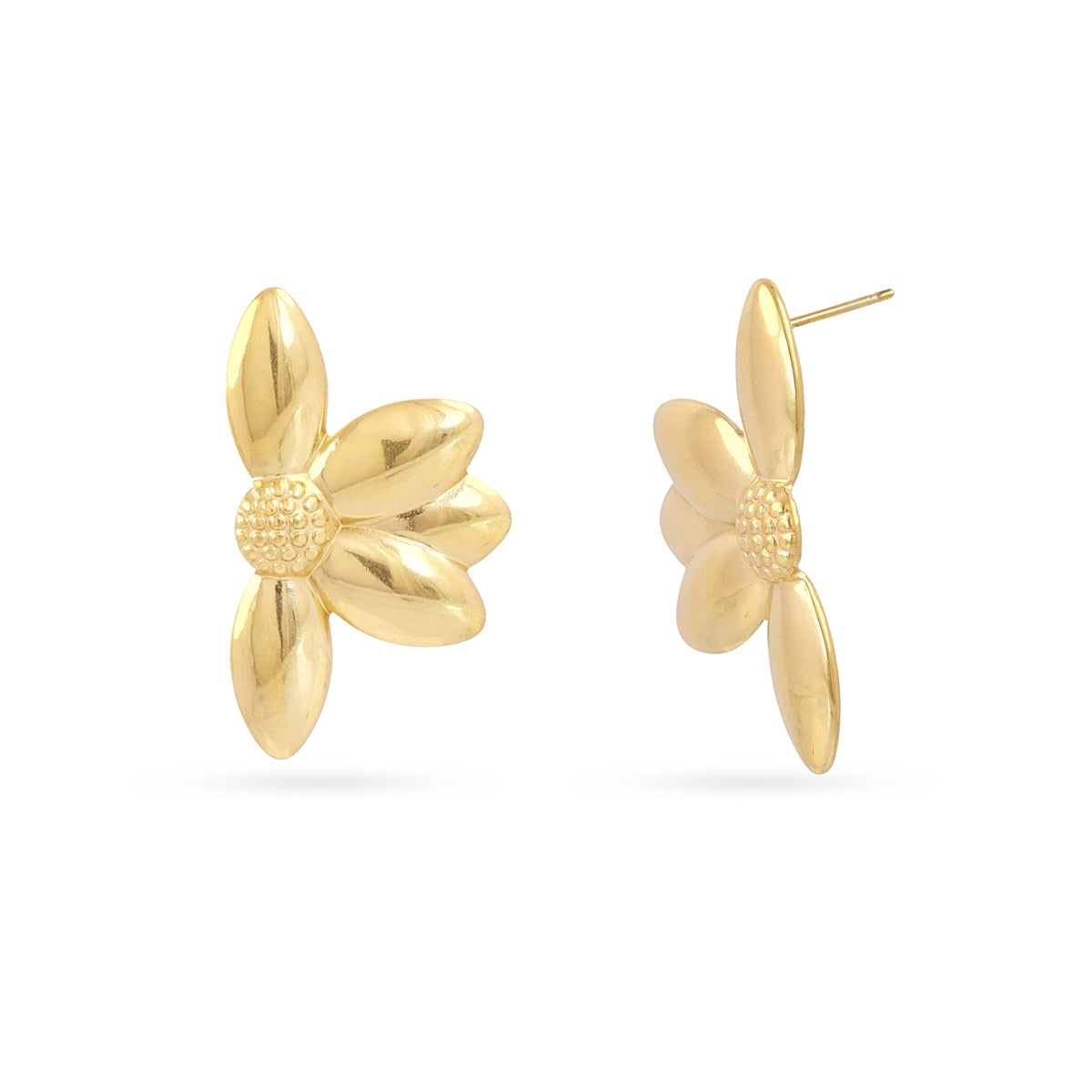 Pendientes Essentials diseño flor Dorado Anartxy