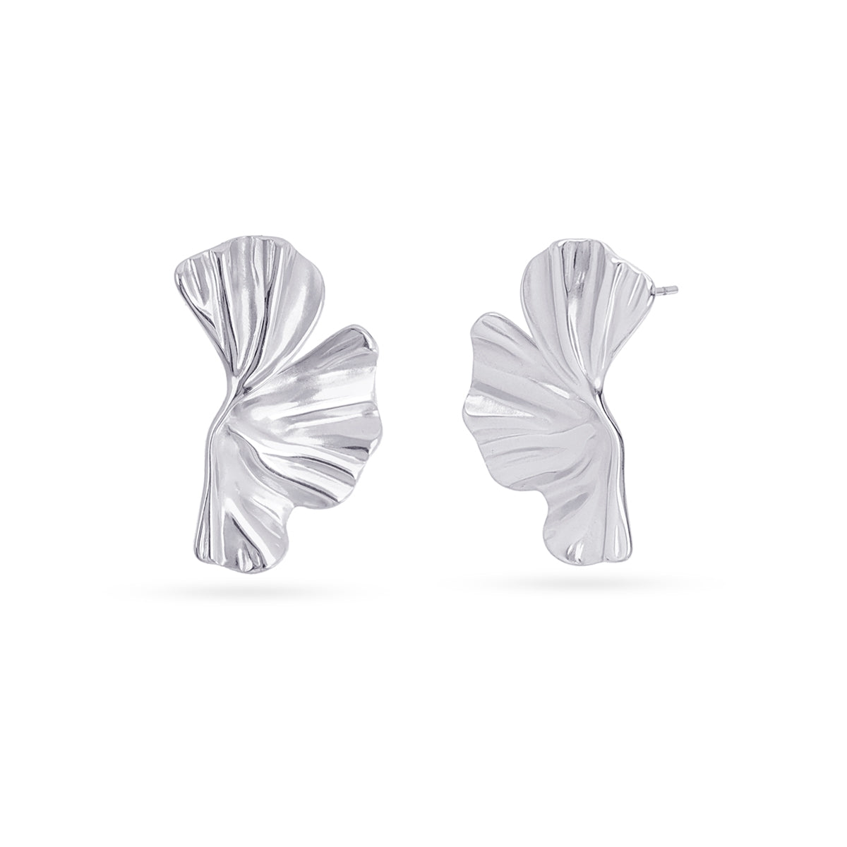 Pendientes Essentials diseño hoja Plateado Anartxy