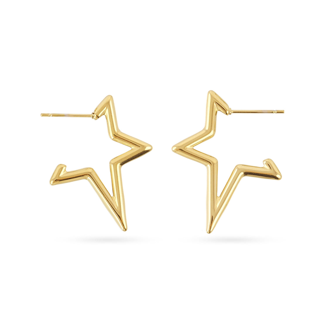 Pendientes Essentials estrella asimétrica Dorado Anartxy