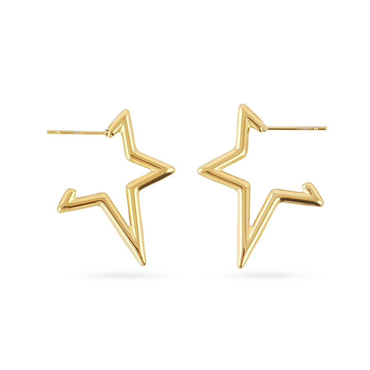 Pendientes Essentials estrella asimétrica Dorado Anartxy
