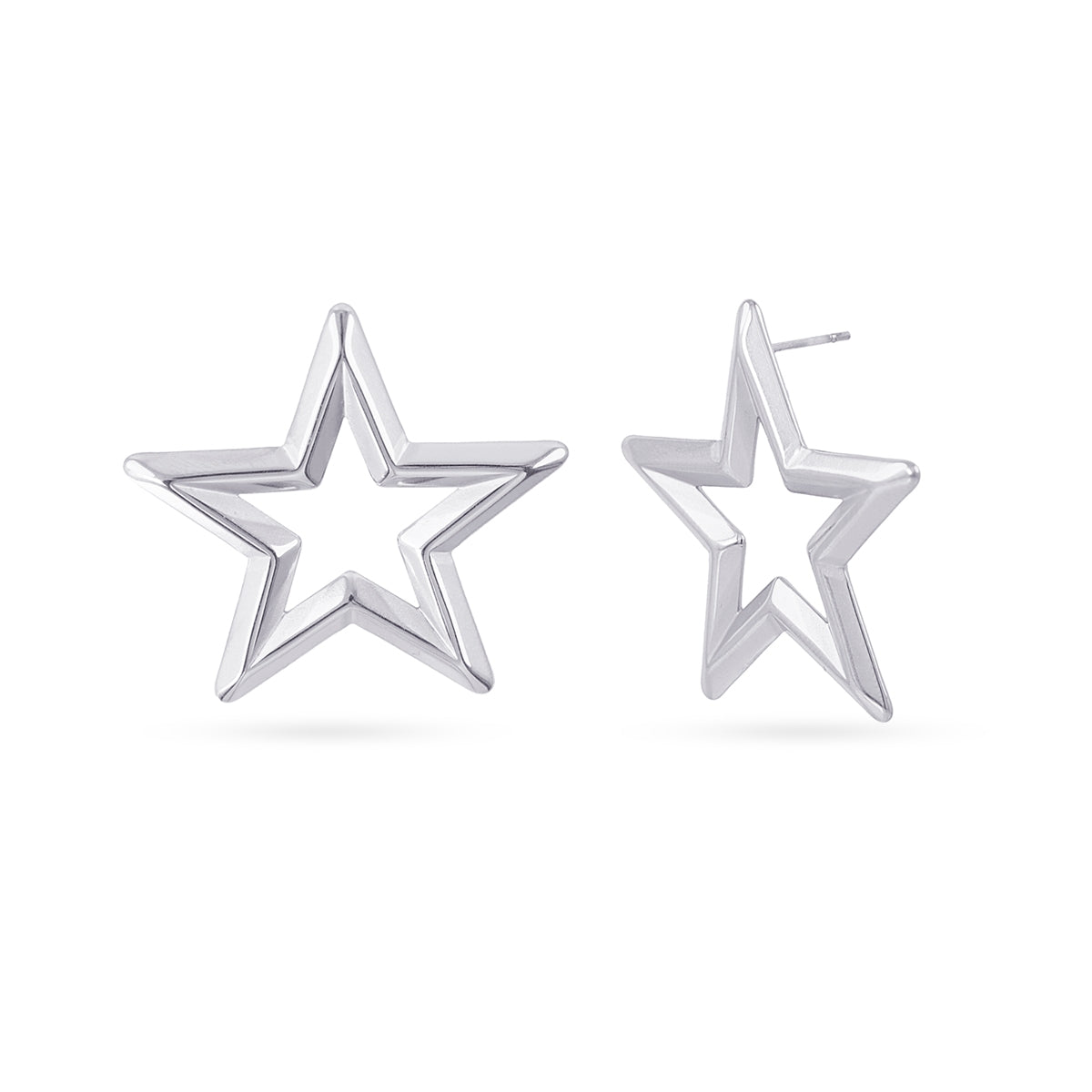 Pendientes Essentials estrella hueca Plateado Anartxy