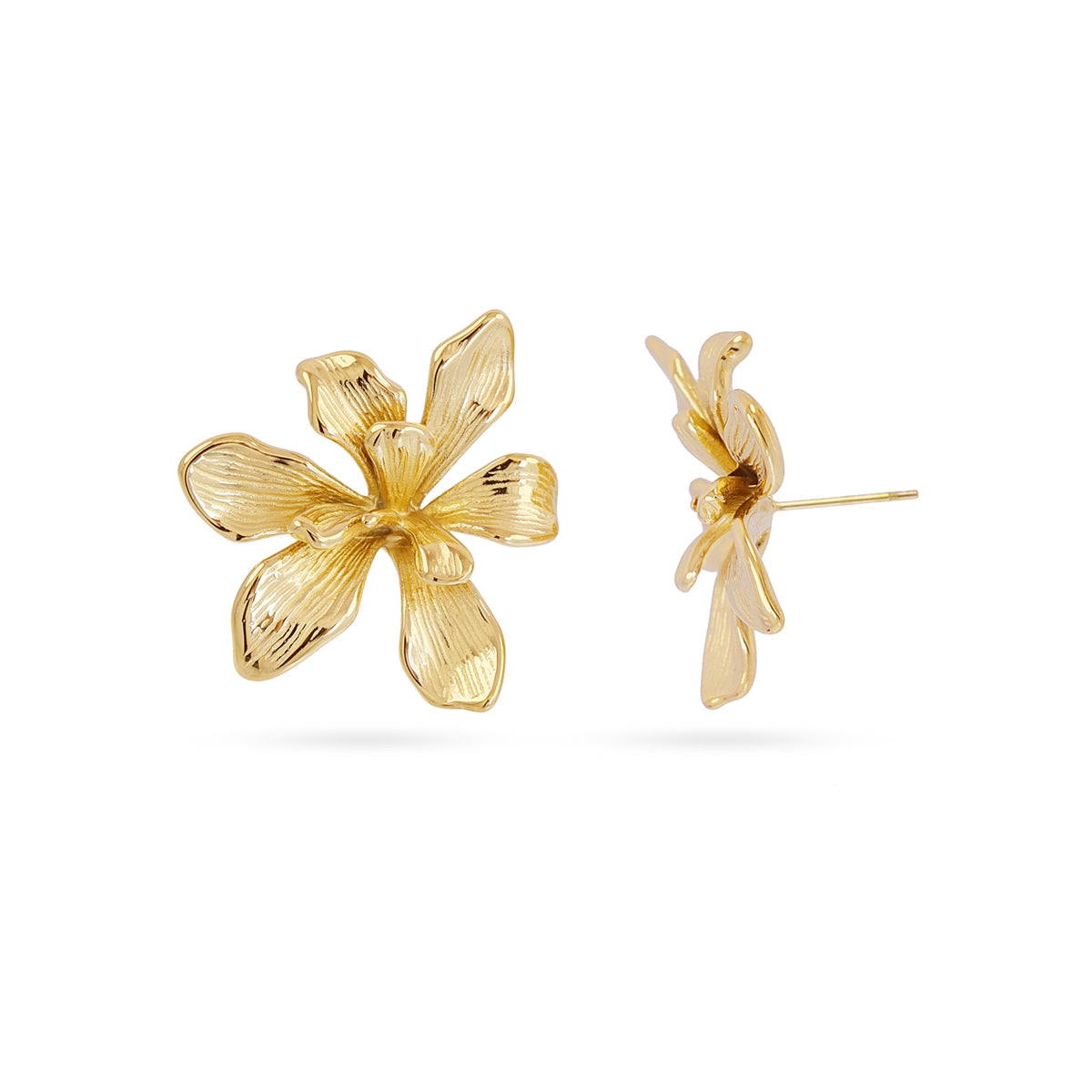 Pendientes Essentials flor pétalos Dorado Anartxy