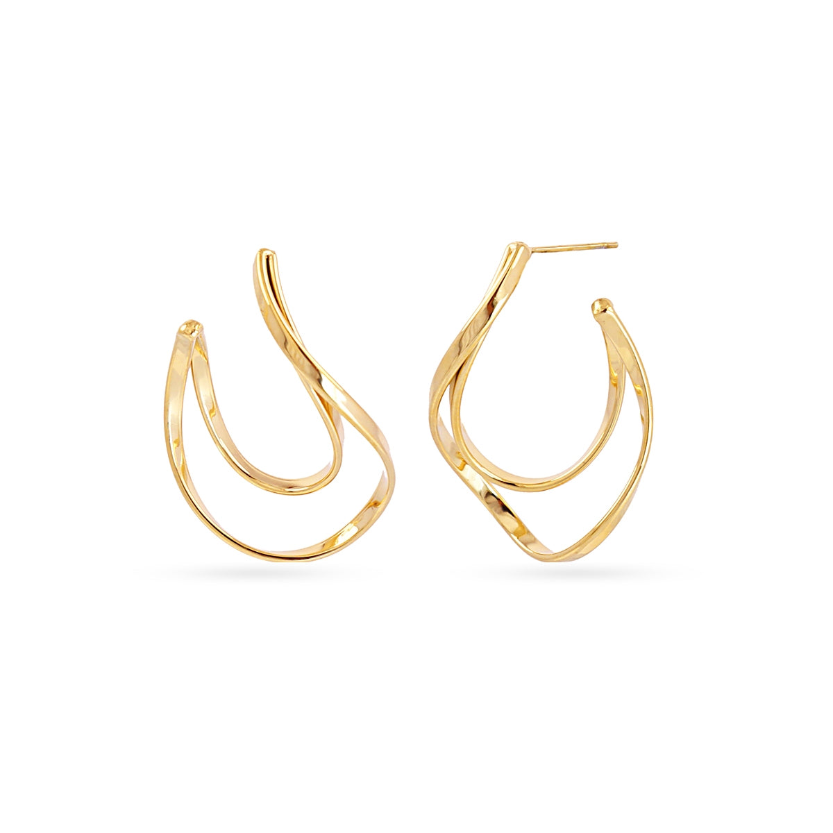 Pendientes Essentials onda Dorado Anartxy