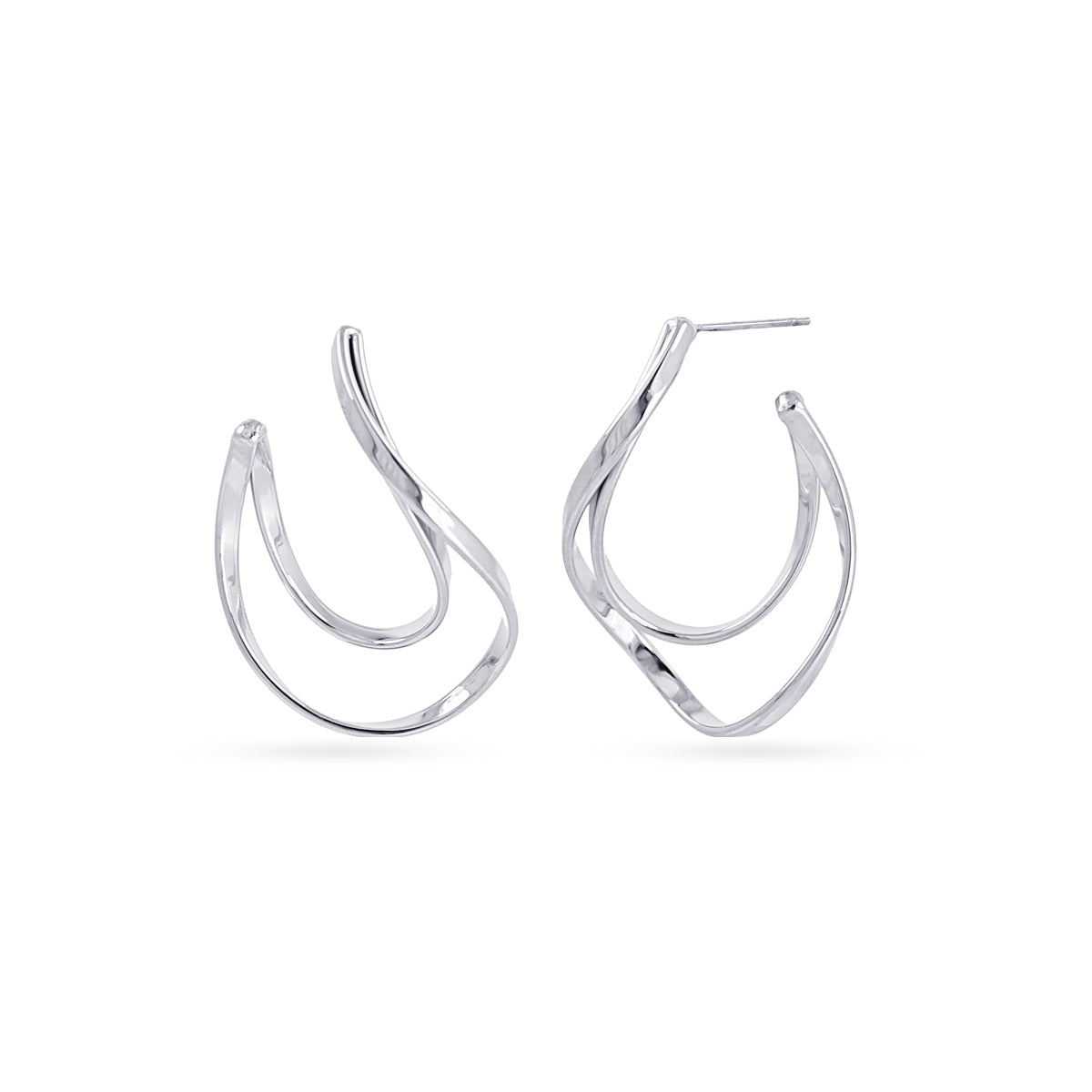 Pendientes Essentials onda Plateado Anartxy