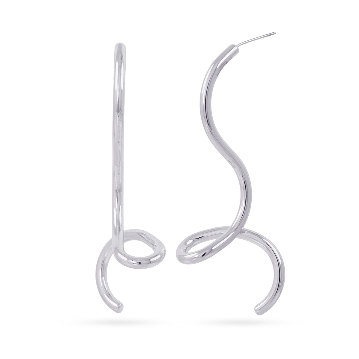 Pendientes Essentials ondas minimal Plateado Anartxy