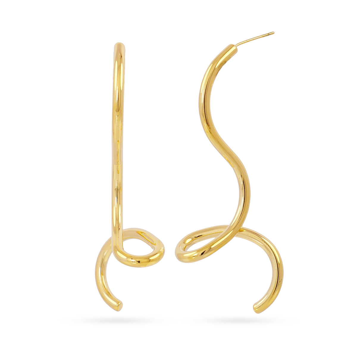 Pendientes Essentials ondas minimal Dorado Anartxy