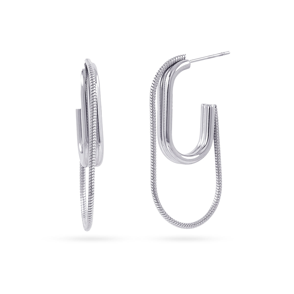 Pendientes Essentials oval Plateado Anartxy