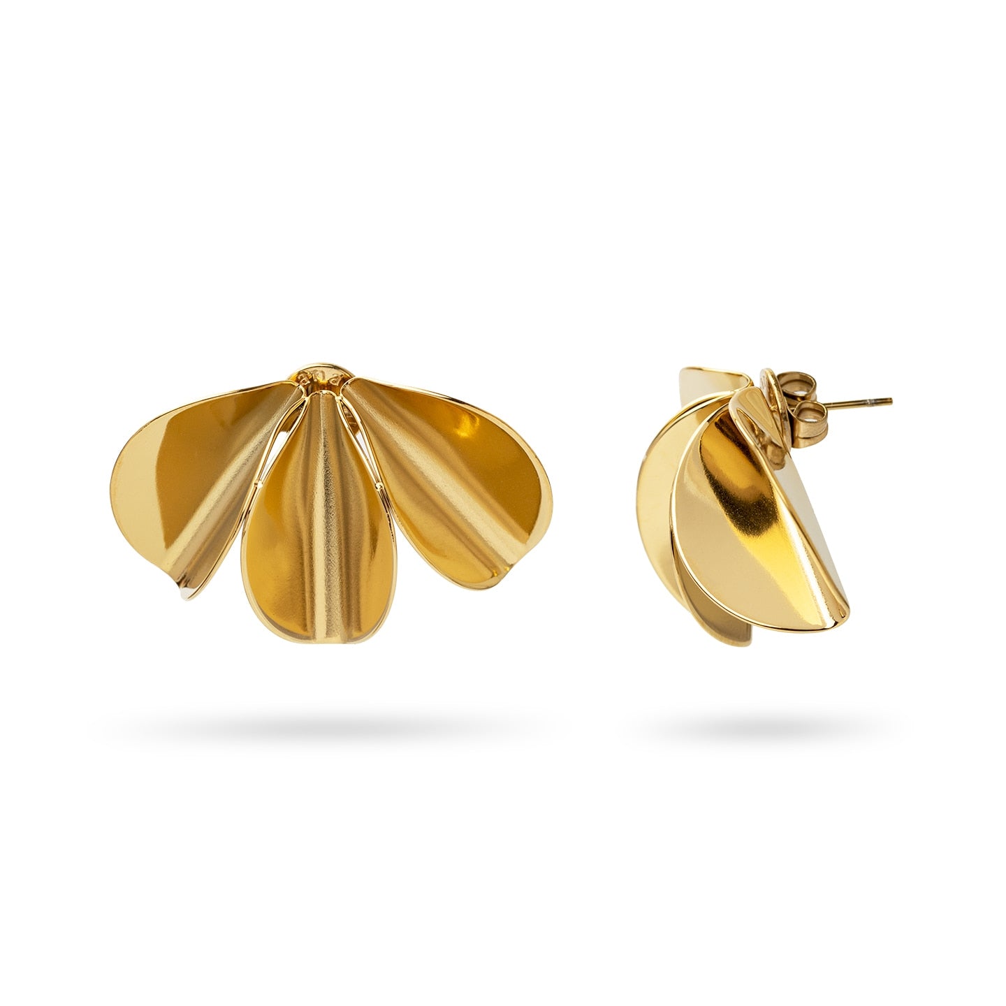 Pendientes Essentials plisados Dorado Anartxy