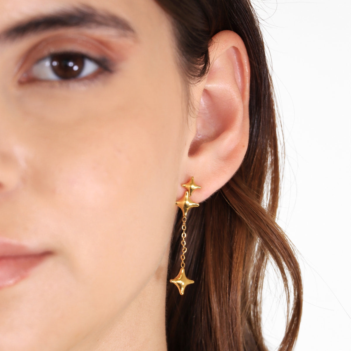 Pendientes Essentials Ray Dorado Anartxy