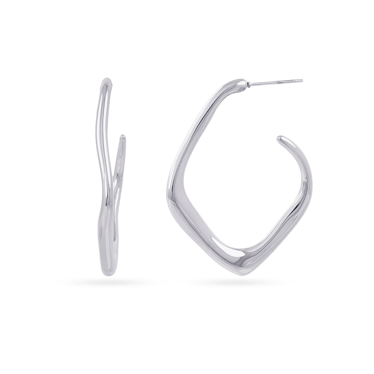 Pendientes Essentials square Plateado Anartxy