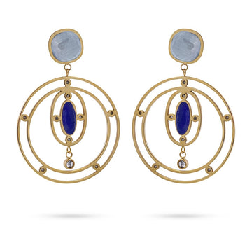 Pendientes Gazania Azul Anartxy