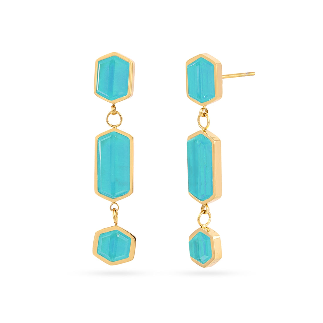 Pendientes Gleam Klyra Turquesa Anartxy