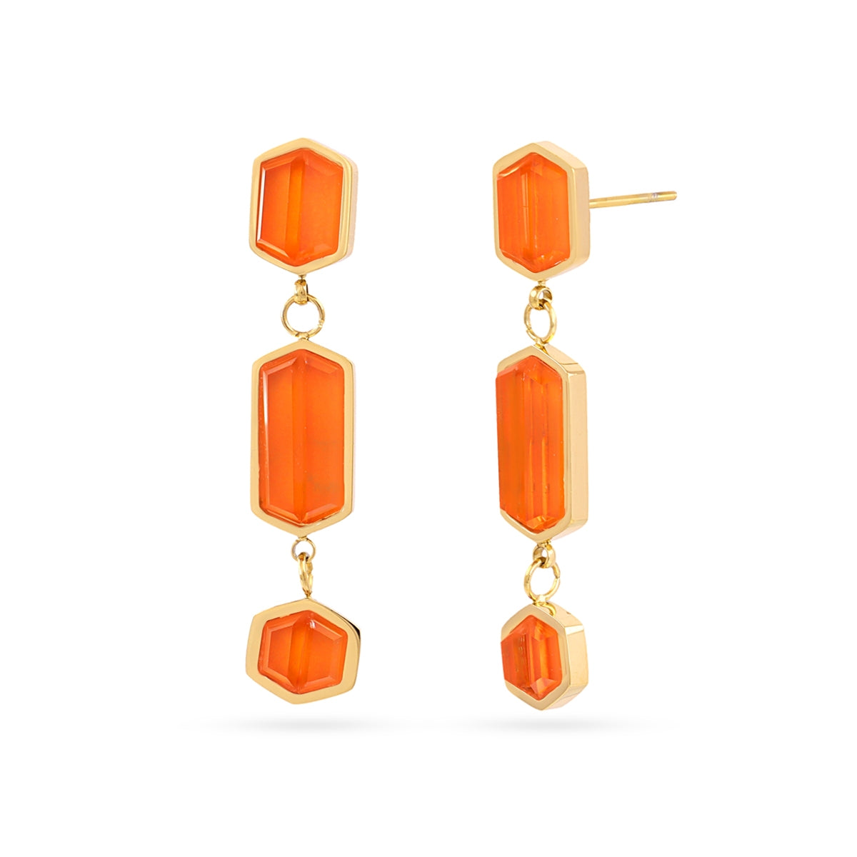 Pendientes Gleam Klyra Naranja Anartxy