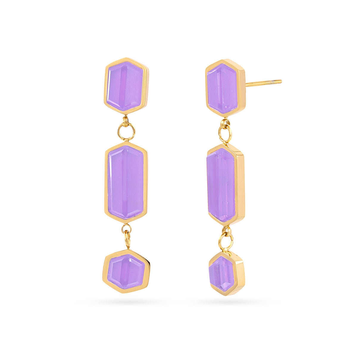 Pendientes Gleam Klyra Morado Anartxy
